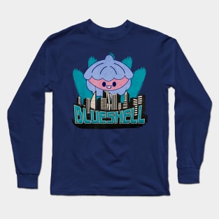 Blueshell, Kawaii Cute Clam, Epic Funny Apocalyptic Monster Attack Long Sleeve T-Shirt